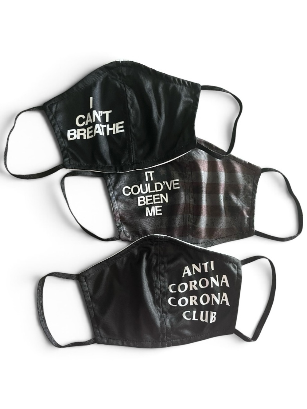Black Graphic Reusable Cloth Face Mask - Bundle 25